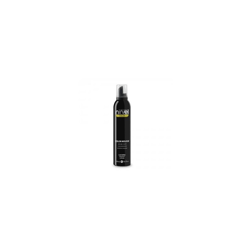 Nirvel Color Espuma Volumen Fija Y Realza Color Castaño Color Mousse 300 Ml. Ref. 6307