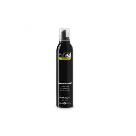 Nirvel Color Espuma Volumen Fija Y Realza Color Castaño Oscuro Color Mousse 300 Ml. Ref. 6312