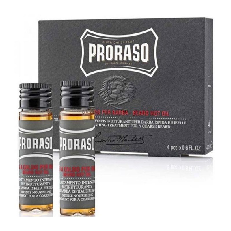Proraso - Amarilla- Amaderada Aceite Caliente Barba 4x17 Ml  Ref. 400790