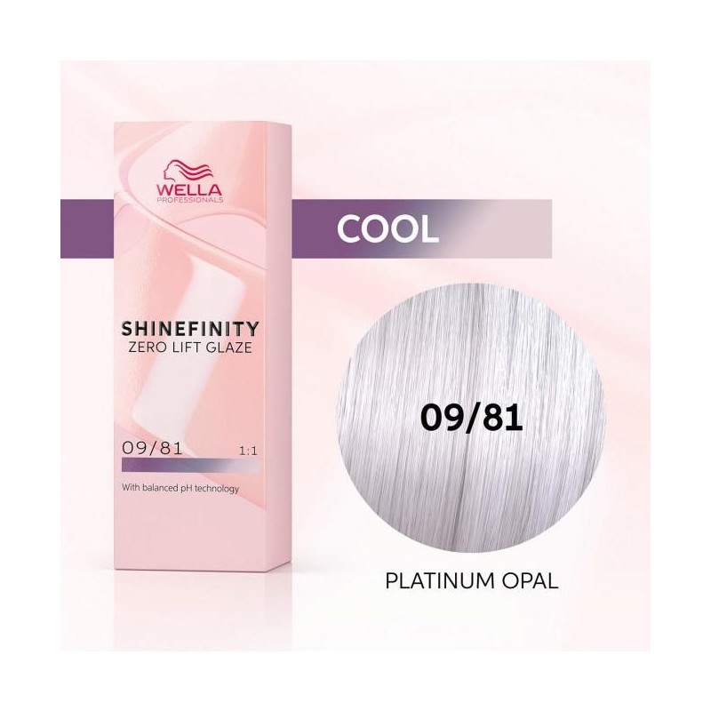 Wella Color Tinte Permanente Shinefinity 09.81 Color Rubio Muy Claro Perla Ceniza 60 Ml   Ref. 99350113566